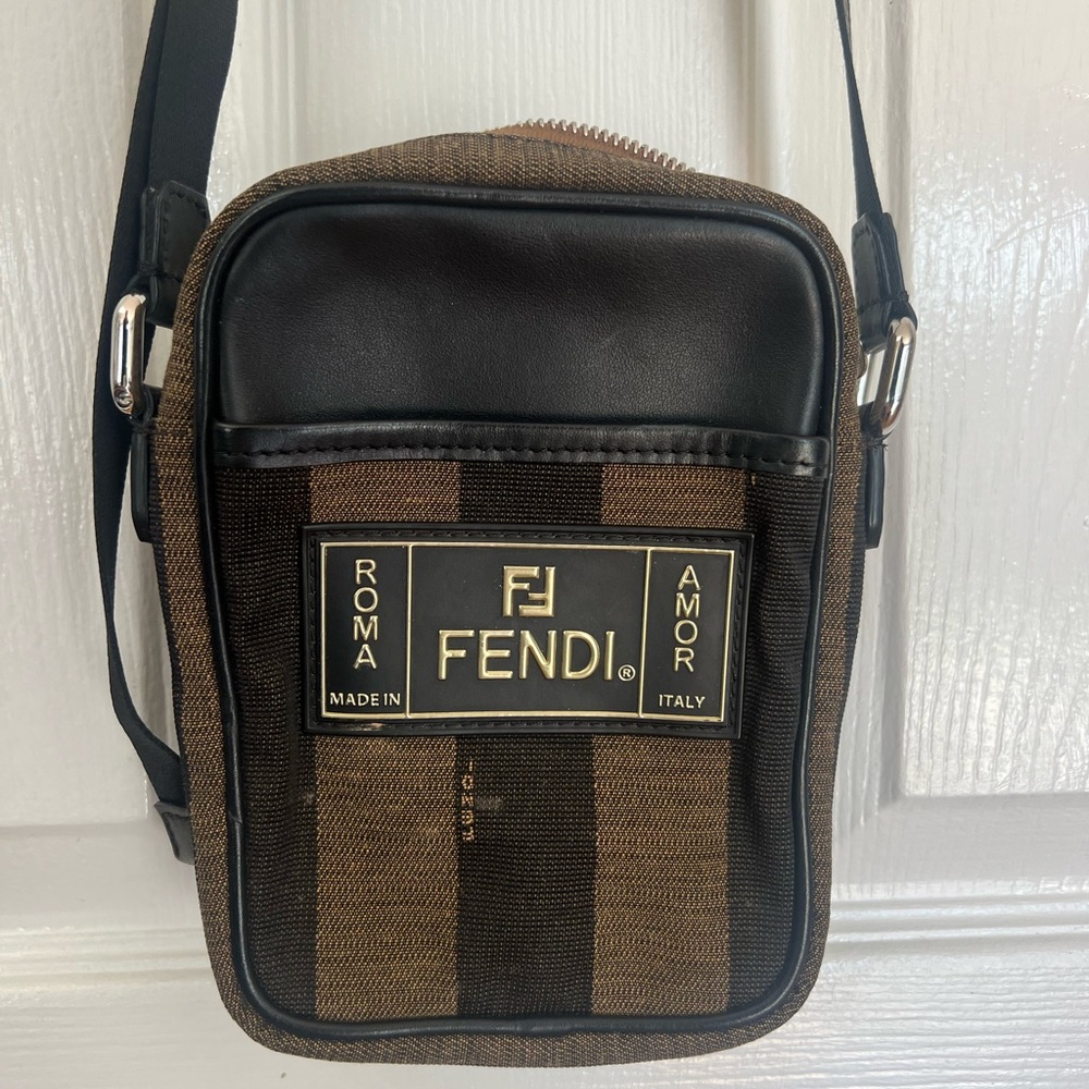 Vintage Fendi Striped Crossbody Bag